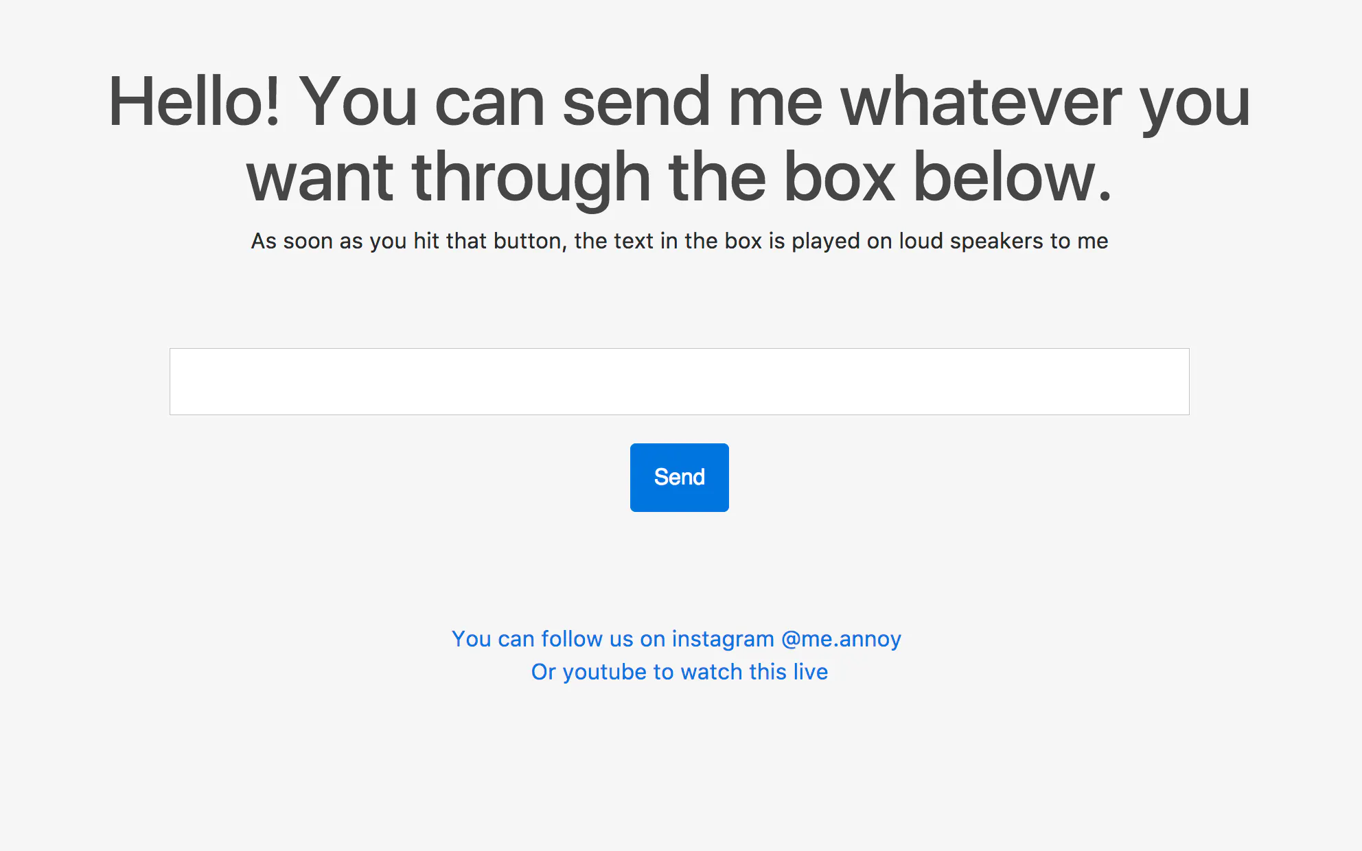 Annoy me through this website