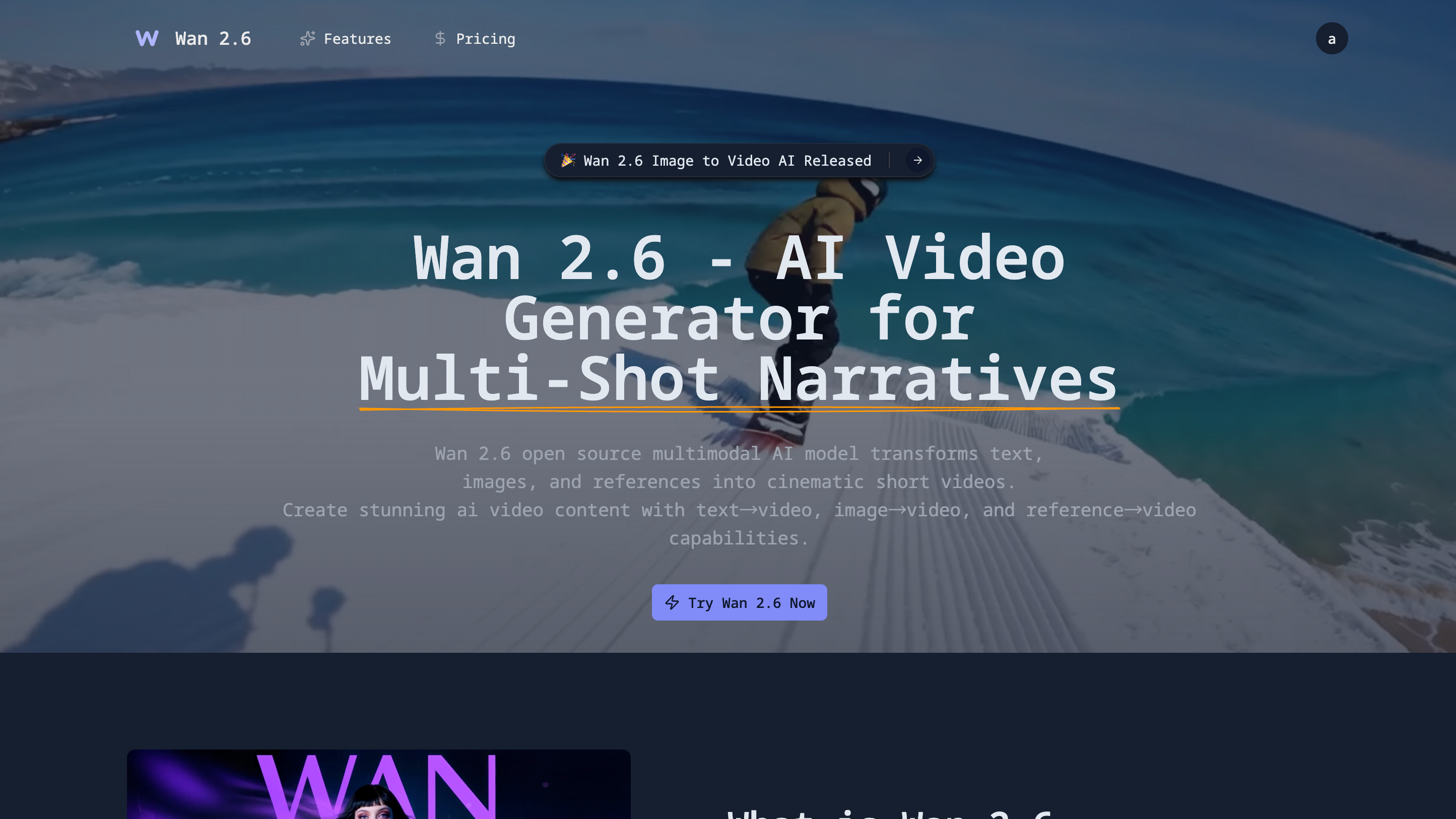Wan 2.6 AI Video Generator gallery image