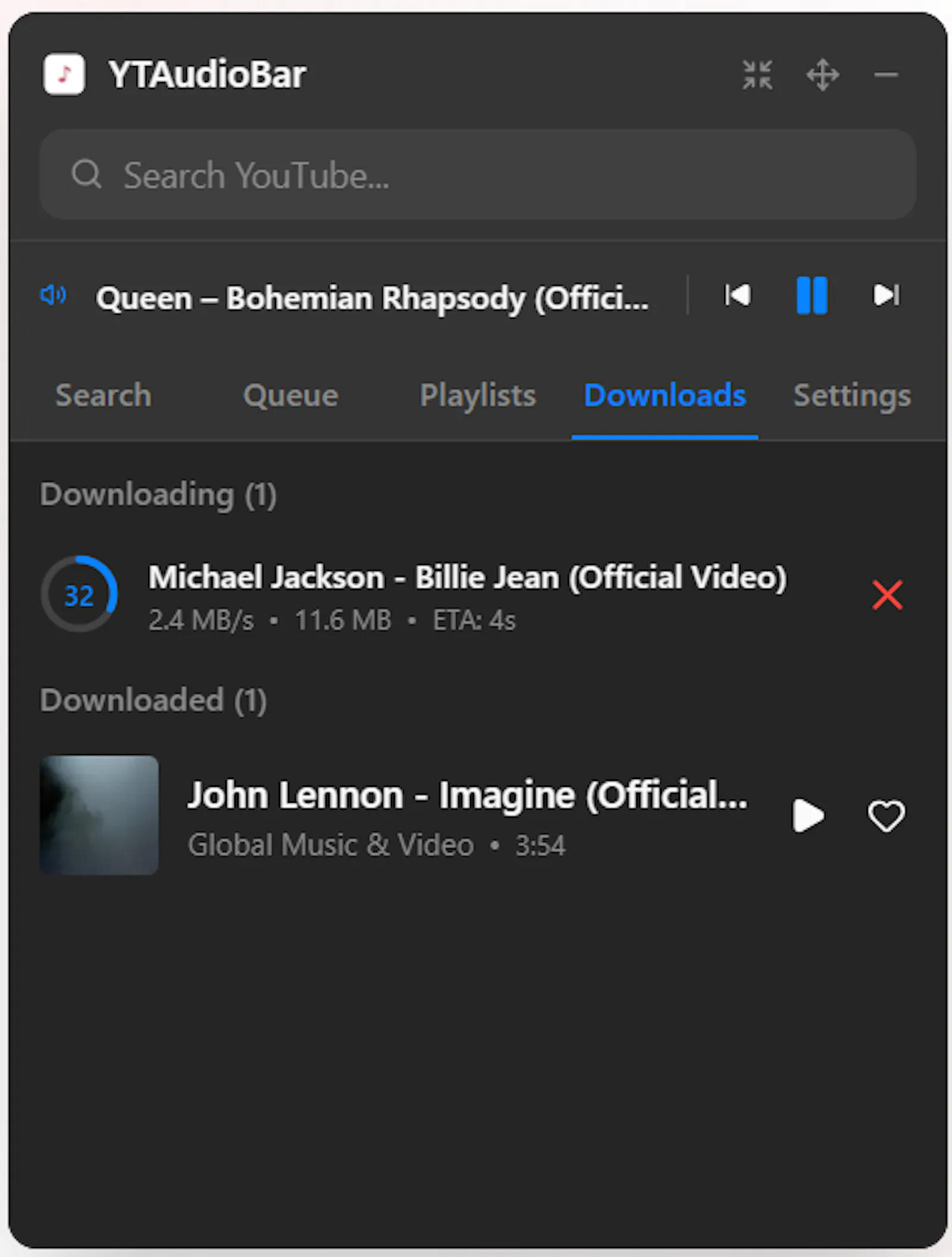 YTAudioBar screenshot 3