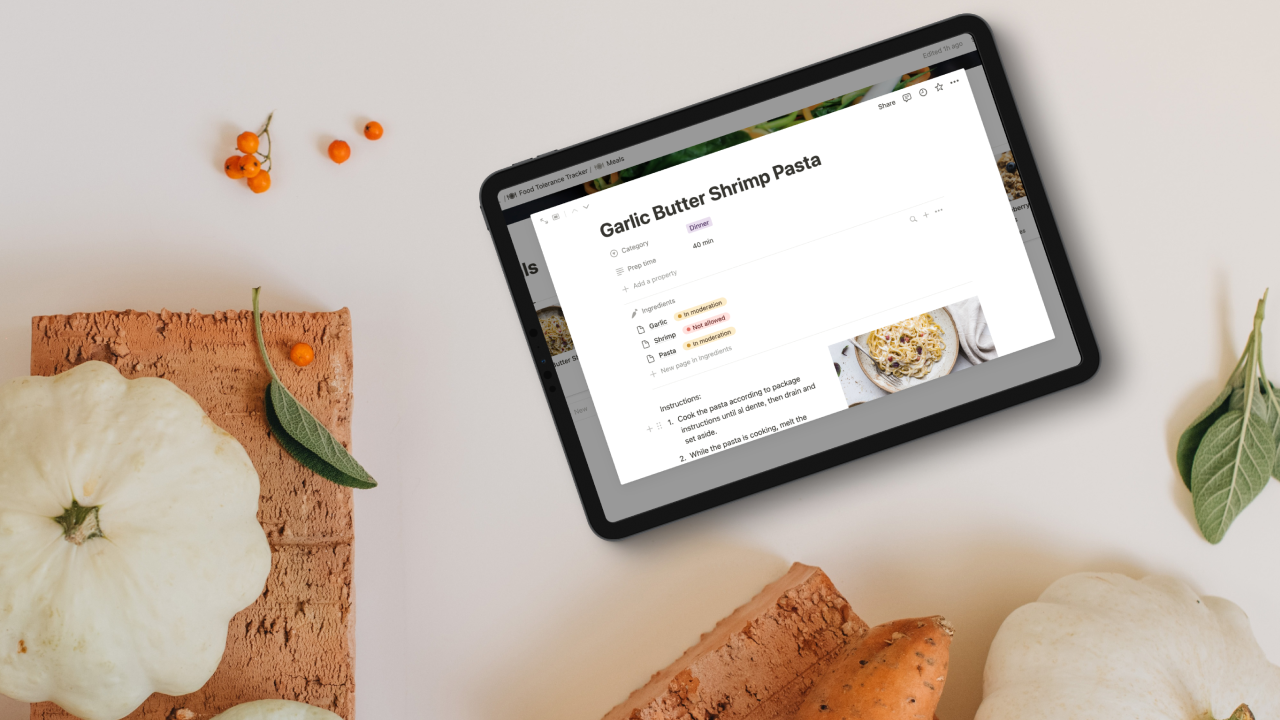 Tracker di tolleranza alimentare per l'idea media 4