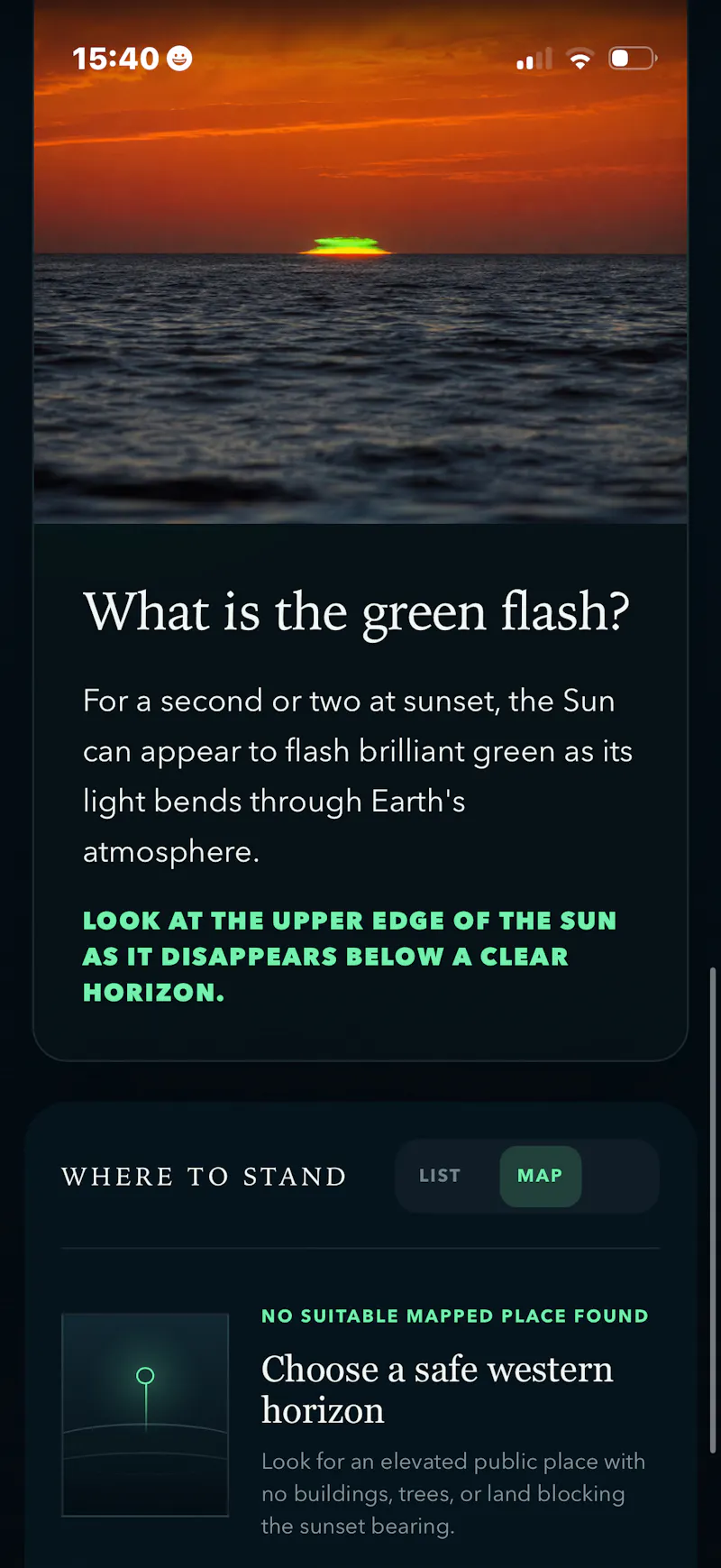 Green Flash Finder screenshot 4