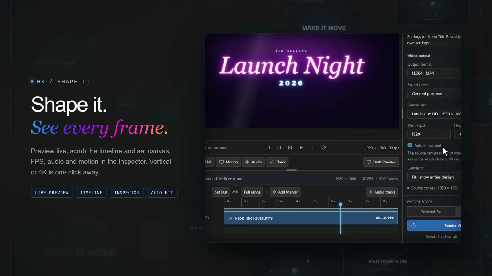 HTML TO MOTION gallery image