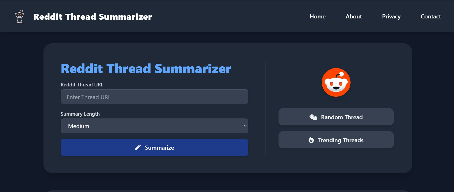 Reddit Thread Summarizer gallery image