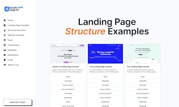 Illustrazione dei tipi di componenti innovativi che possono essere aggiunti alle landing page