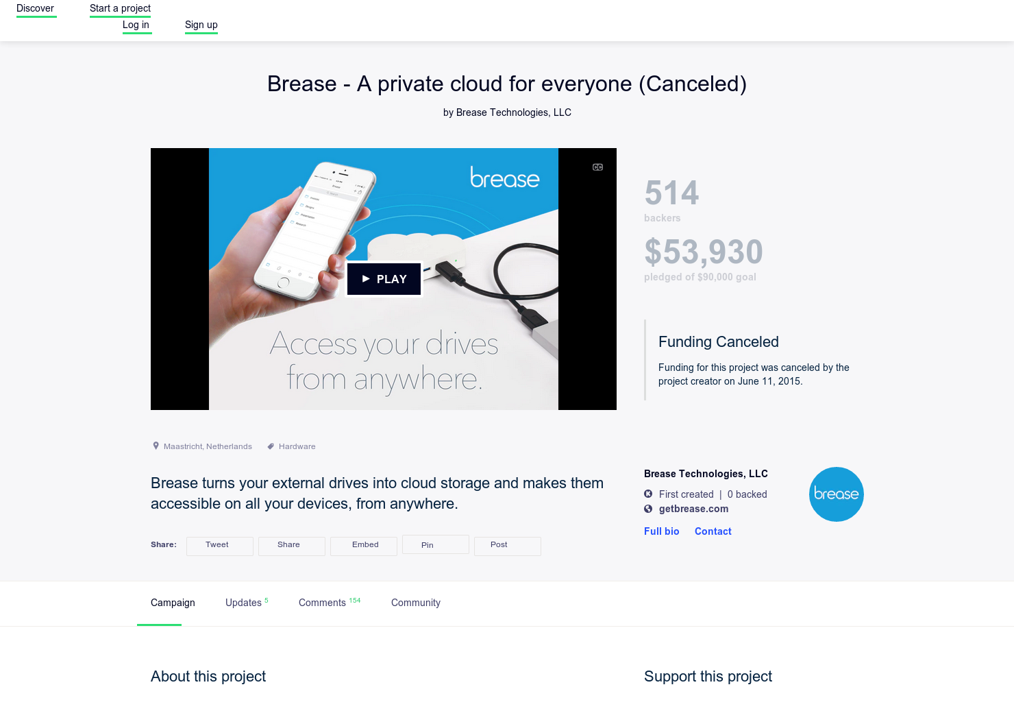 Brease (Crowdfunding at Kickstater)