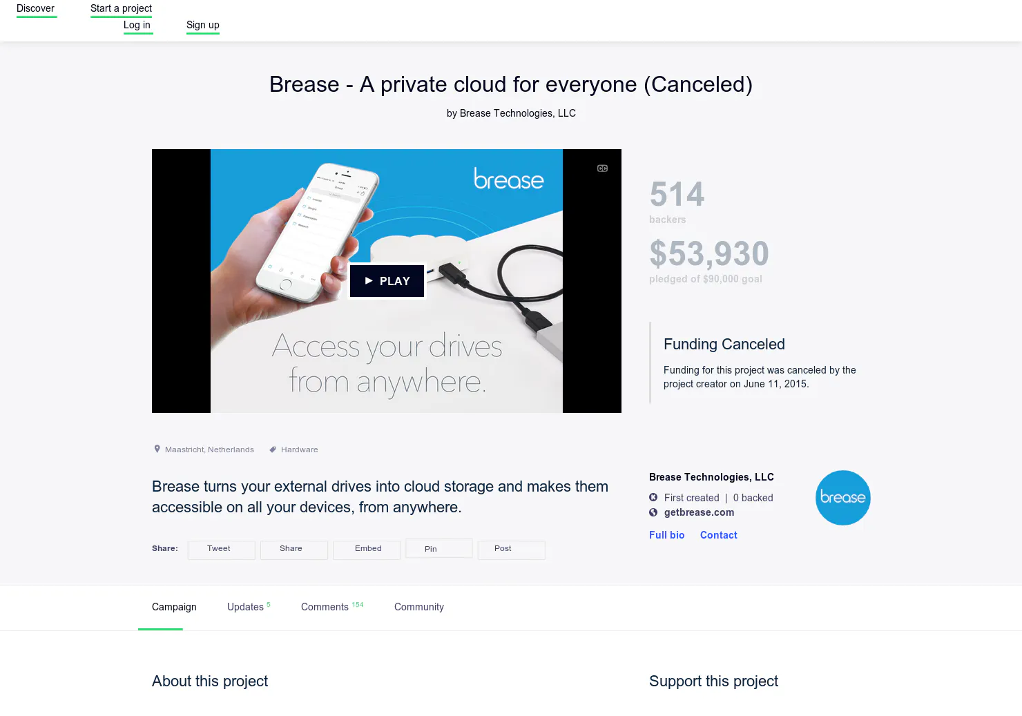 Brease (Crowdfunding at Kickstater)
