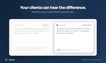 RePodCast: Podcast Content at Scale. gallery image
