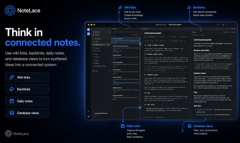 Notelace  screenshot 1