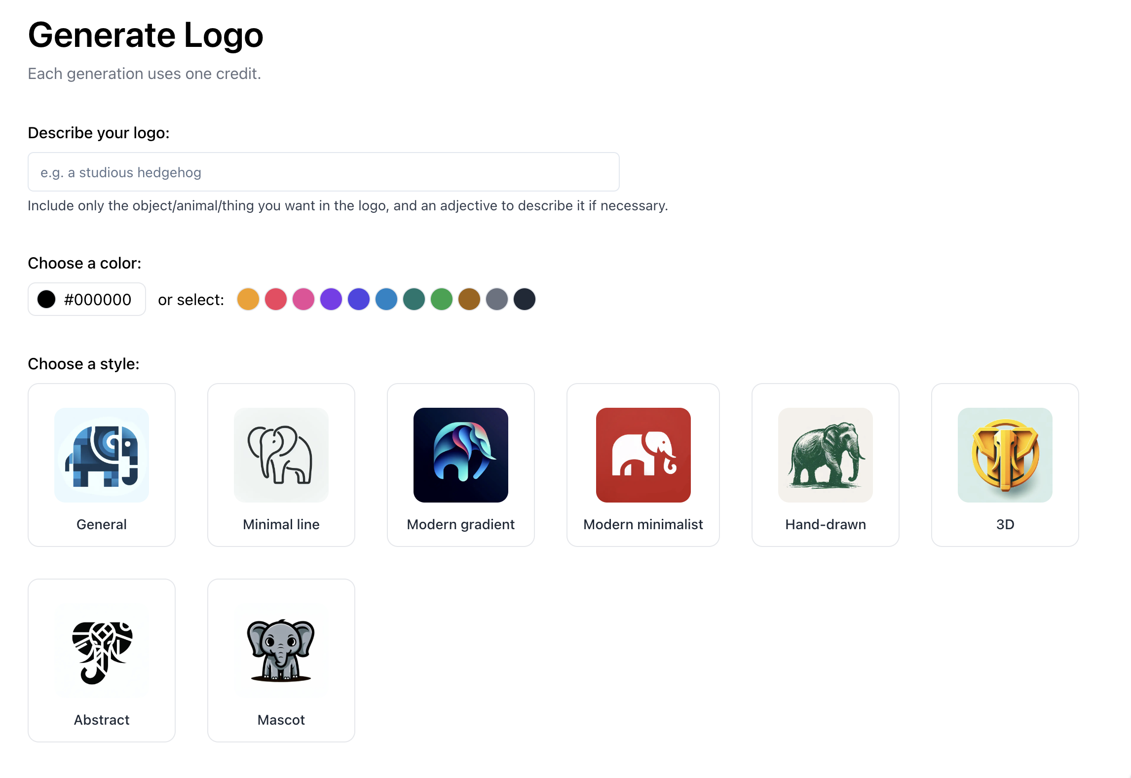 Generador de logotipo ai - Descargue un logotipo SVG, relevado con BG para su inicio en 3 clics media 2