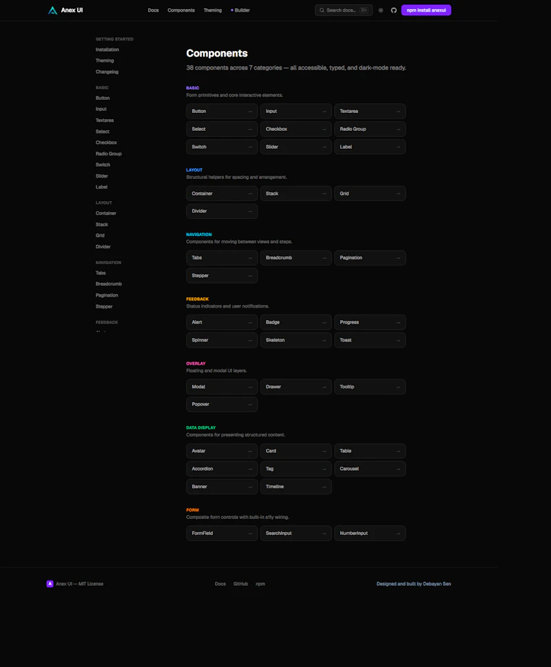 Anex UI screenshot 3