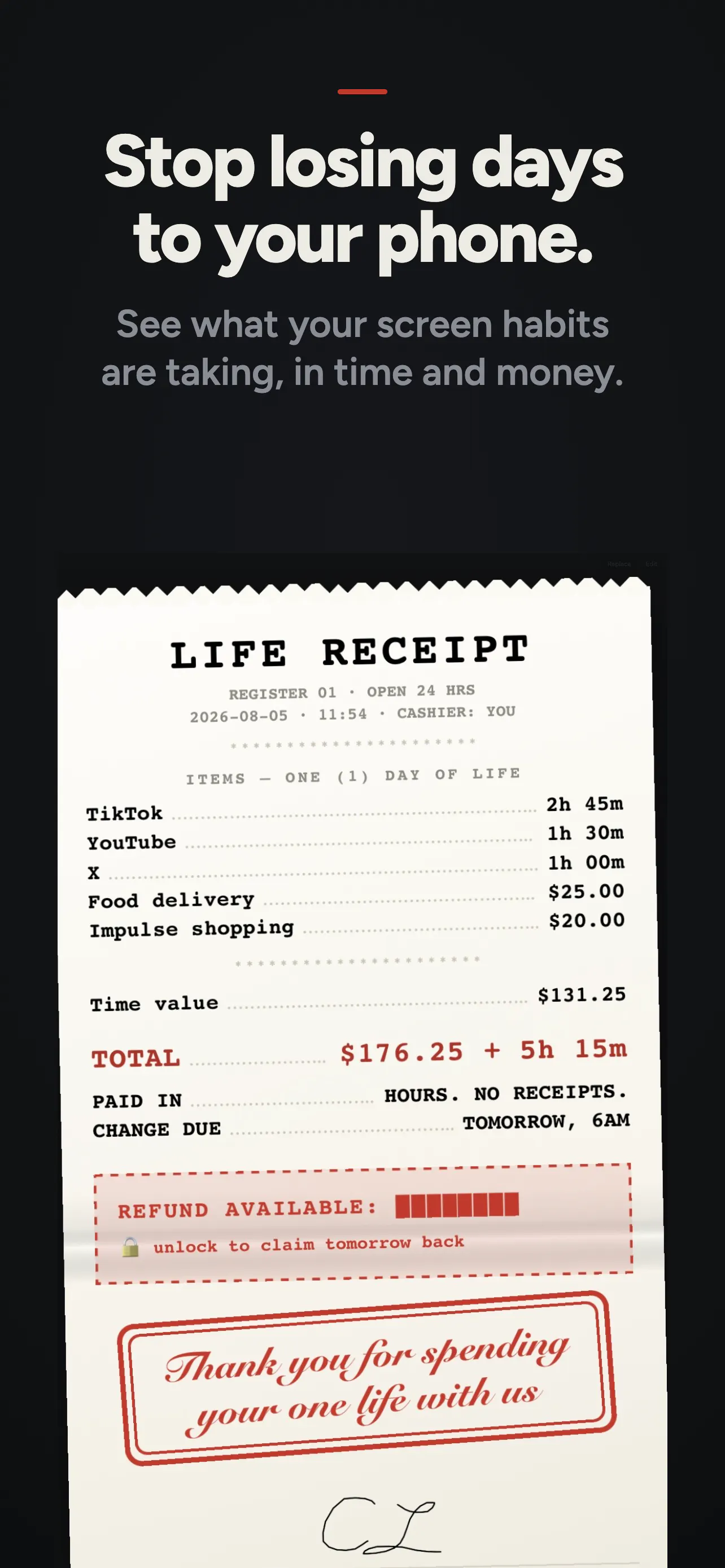 LifeReceipt gallery image