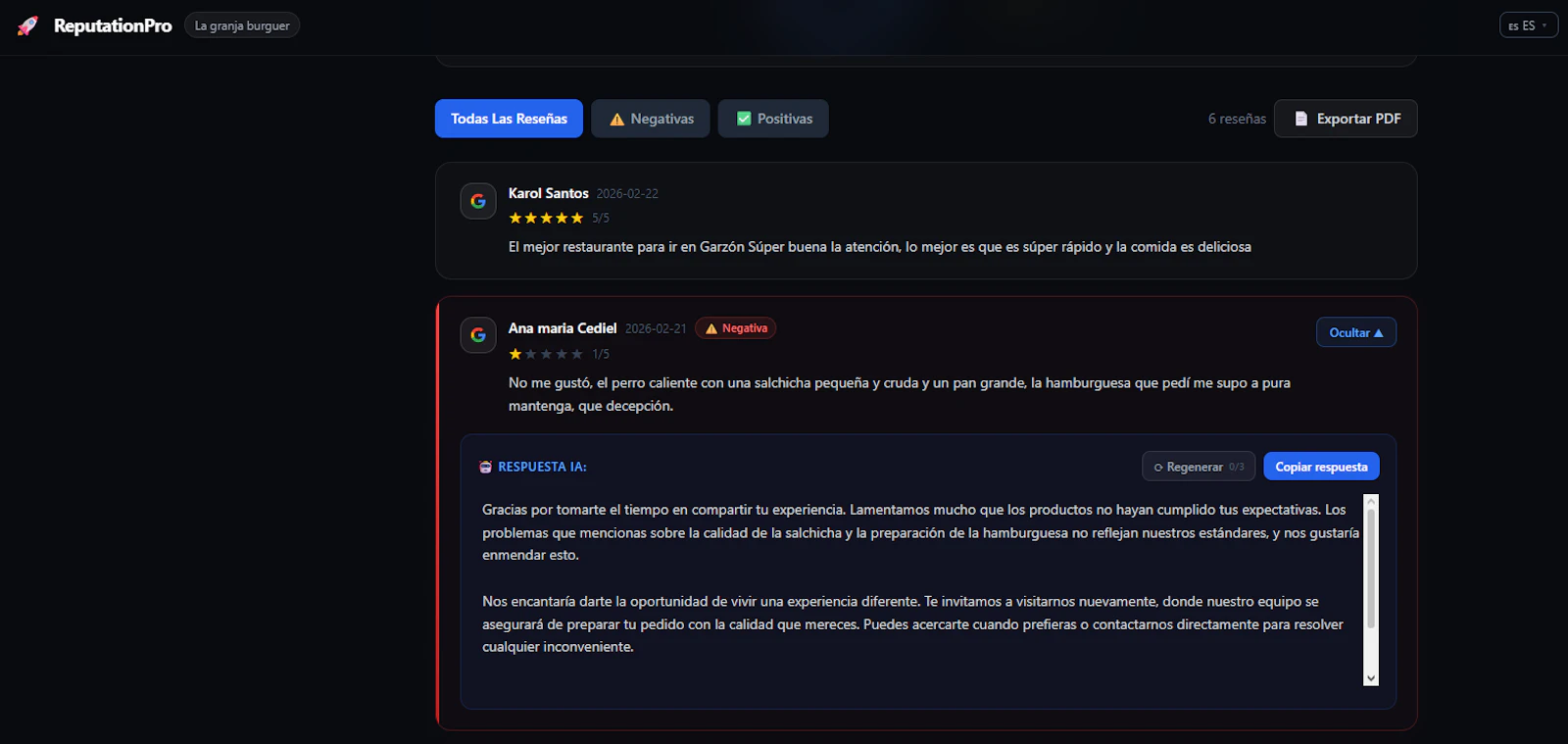 ReviewShield screenshot 2