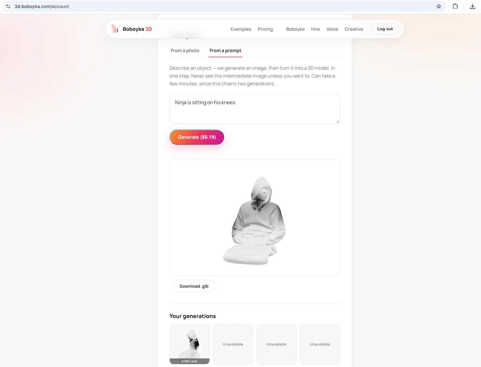 Boboyka 3D - Img-to-3D generator API screenshot 7