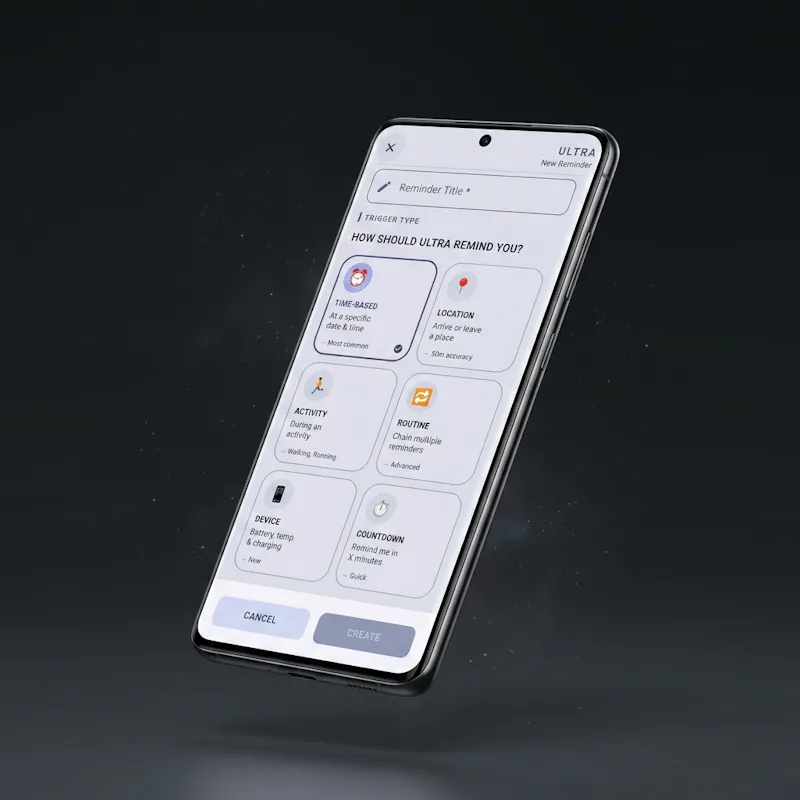ULTRA , a privacy first reminder app screenshot 3