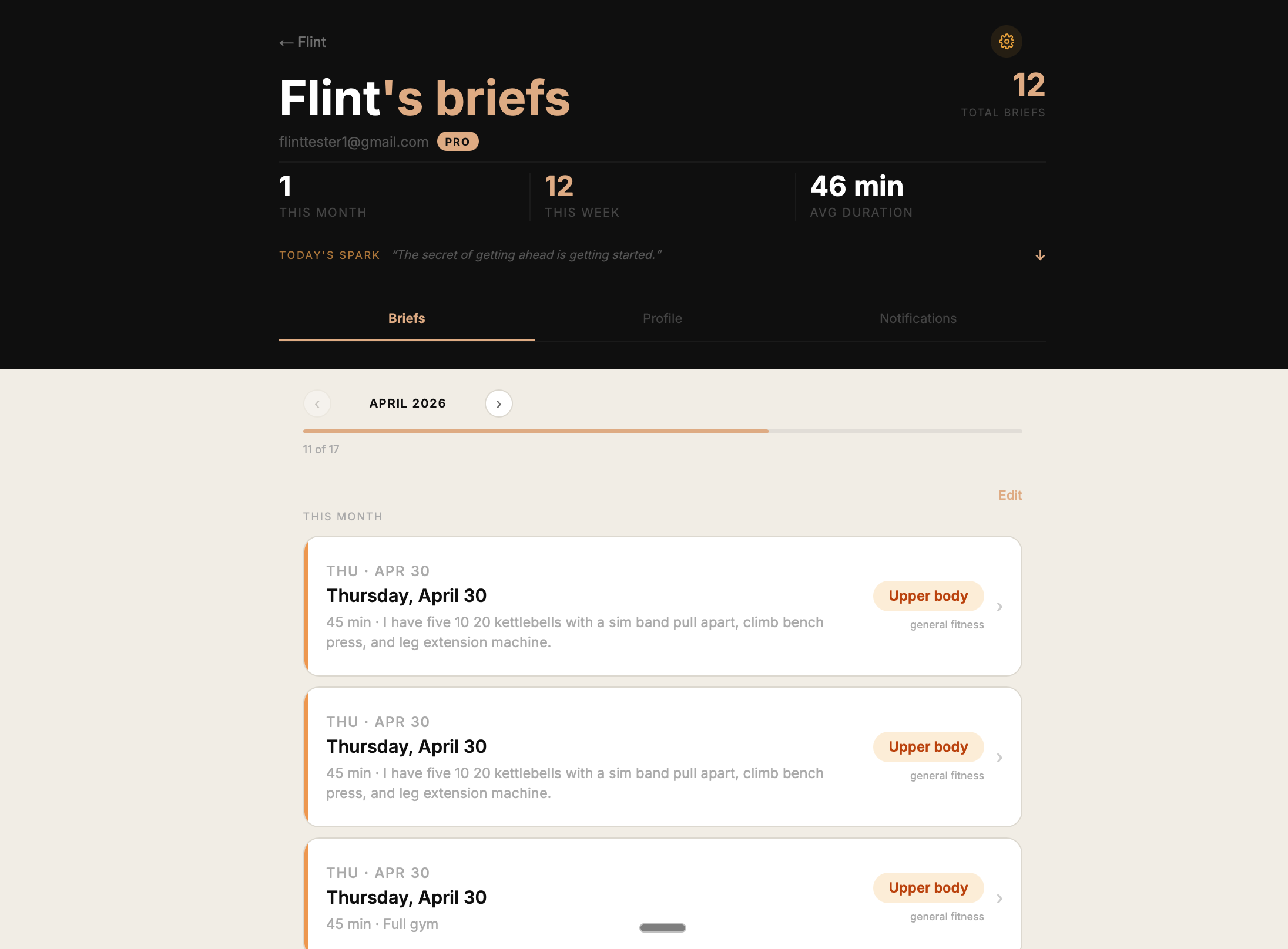 Flint — Your daily spark. gallery image