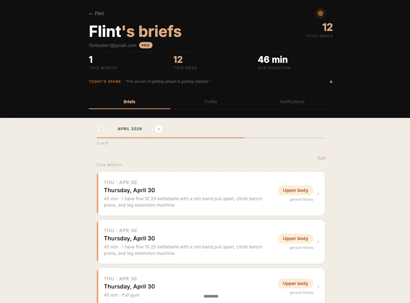 Flint — Your daily spark. screenshot 3