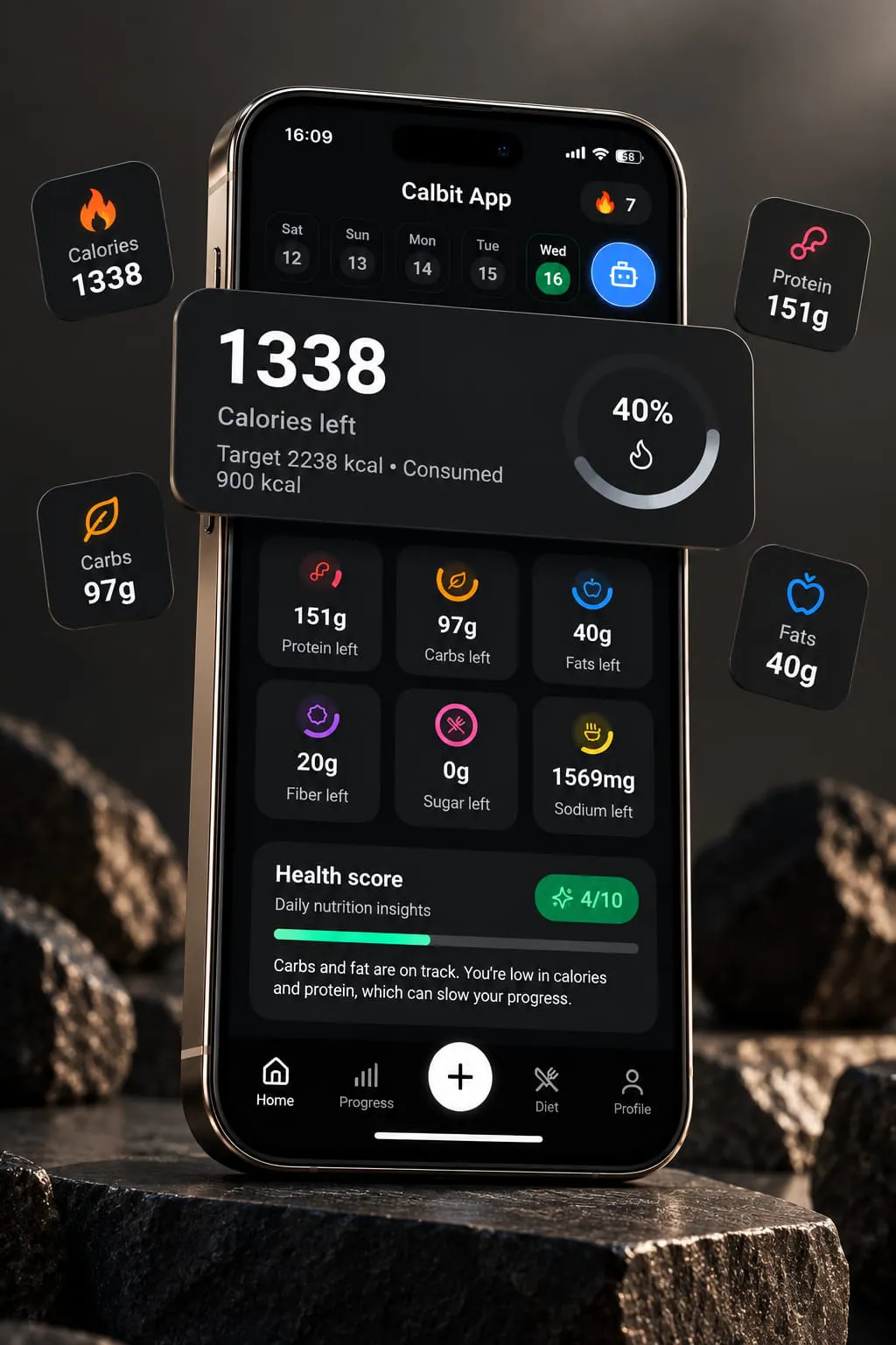 Track calories smarter with AI-powered  logo