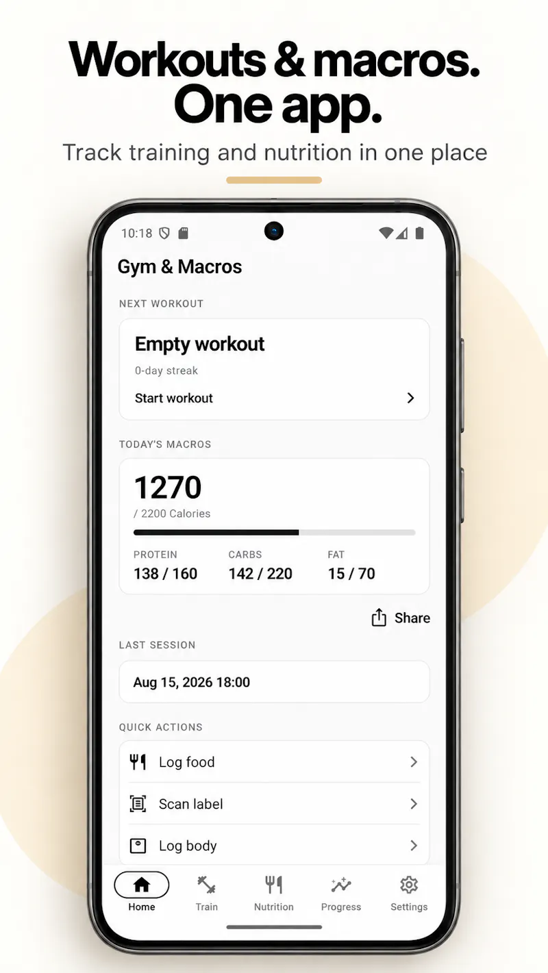 Gym & Macros: Workout Tracker screenshot 3