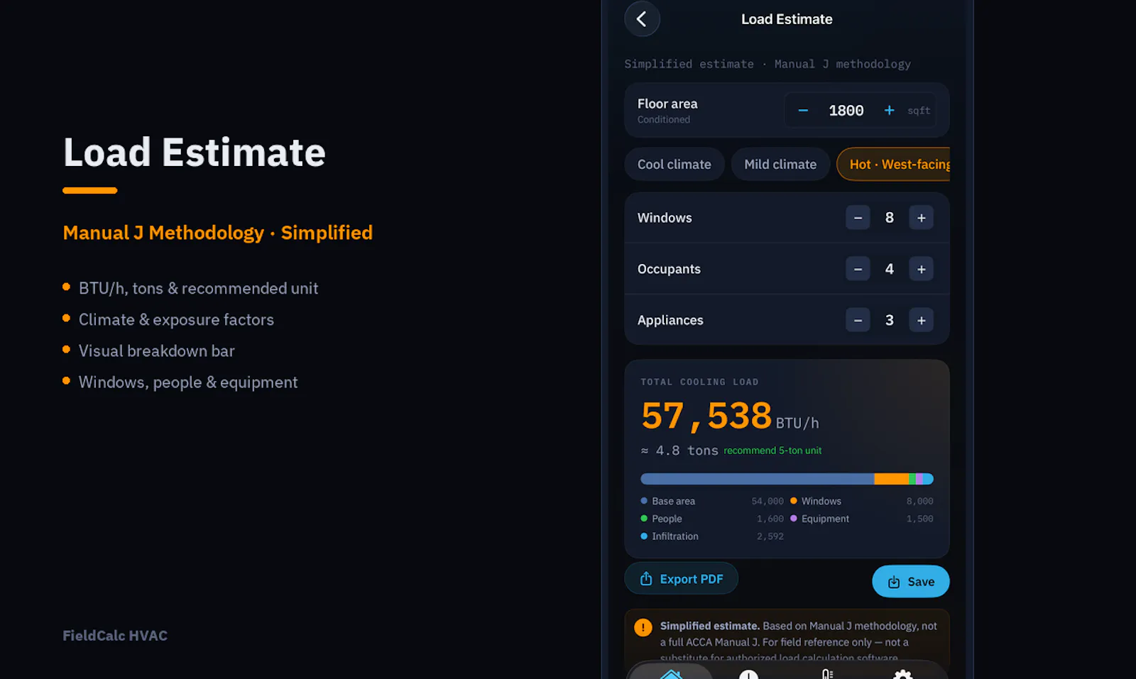 FieldCalc HVAC screenshot 4