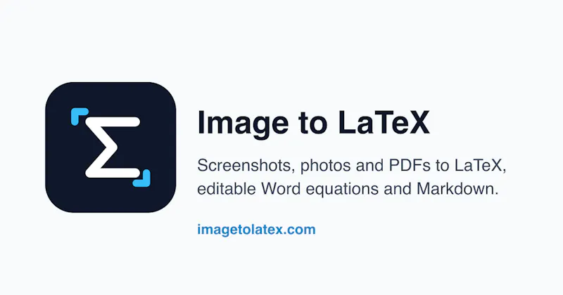 imagetolatex screenshot 1