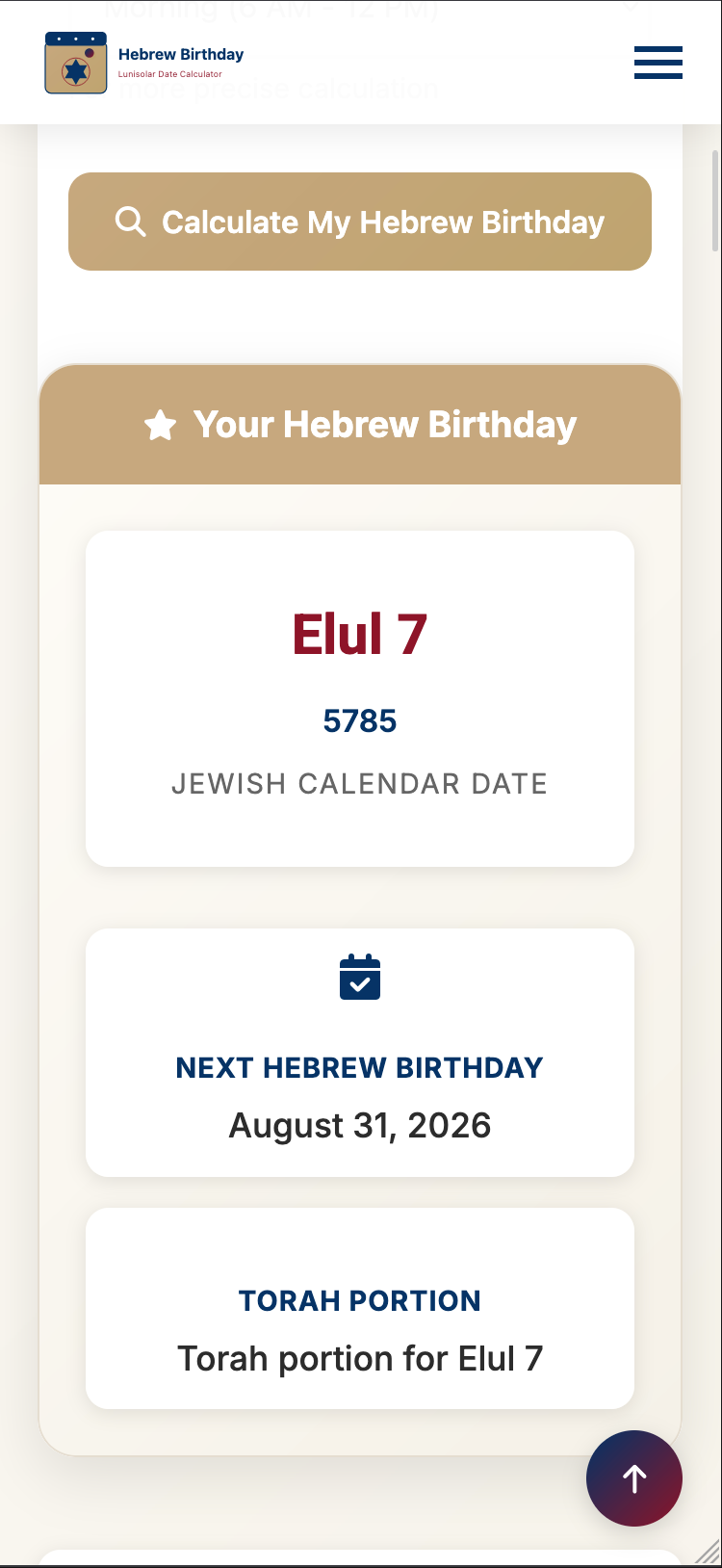 Hebrew Birthday Calculator - Convert your birthday into the Hebrew calendar instantly media 5