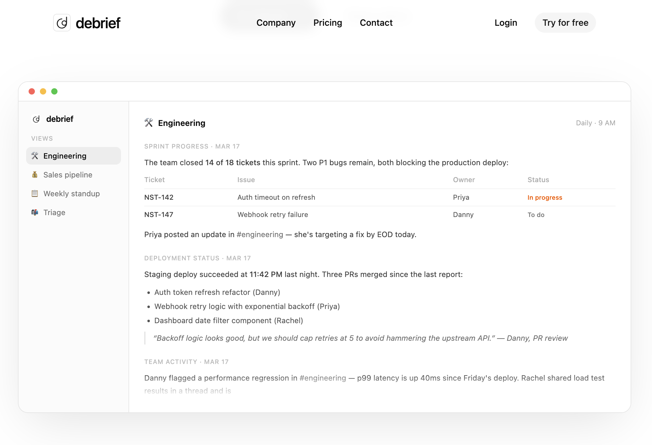 debrief gallery image
