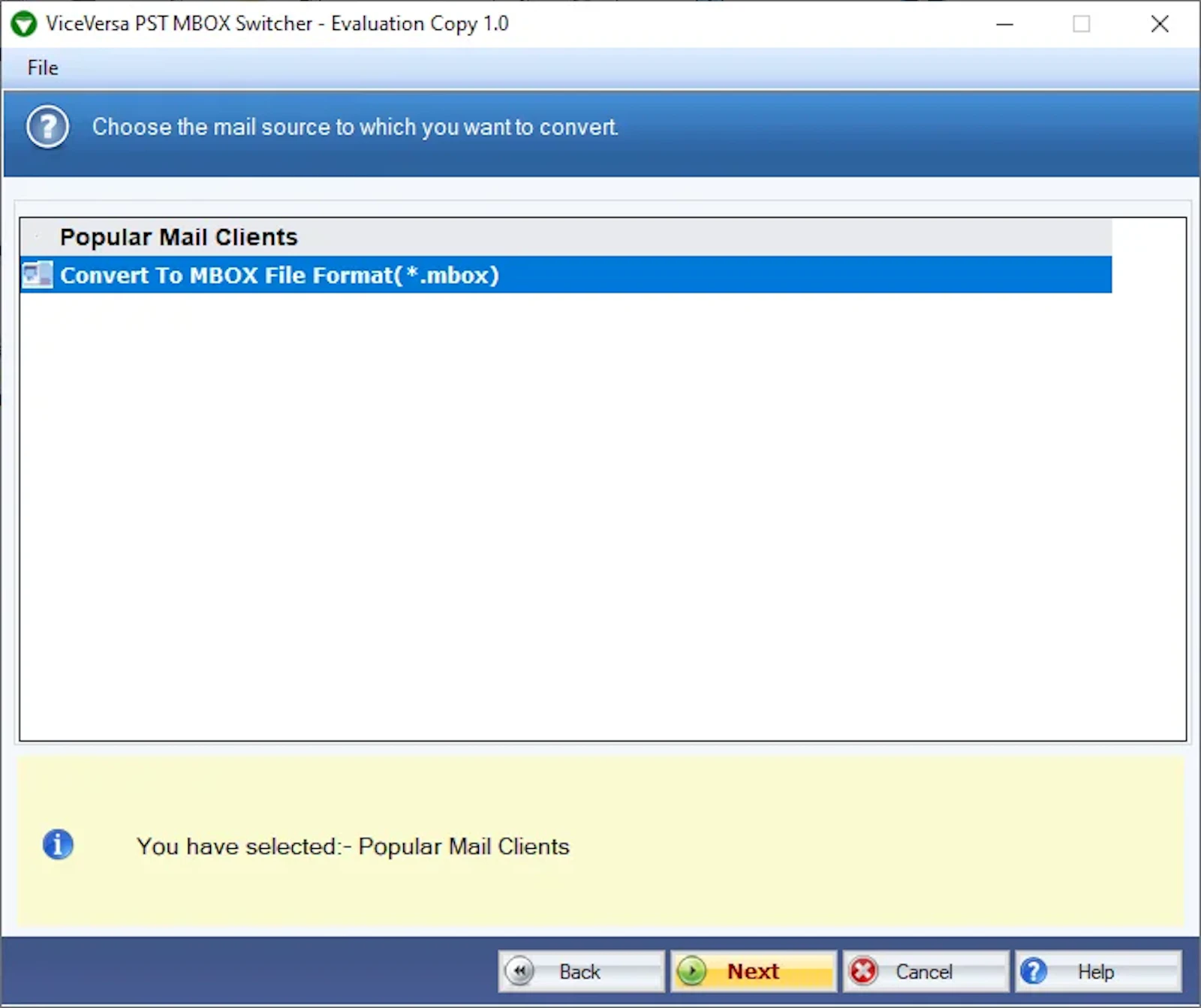 ViceVersa PST to MBOX Switcher screenshot 3