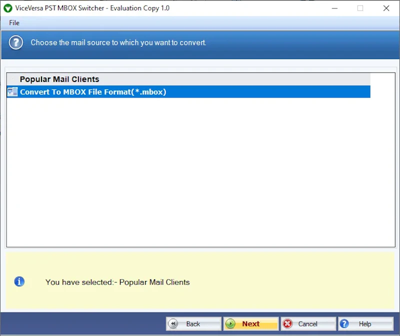 ViceVersa PST to MBOX Switcher screenshot 3