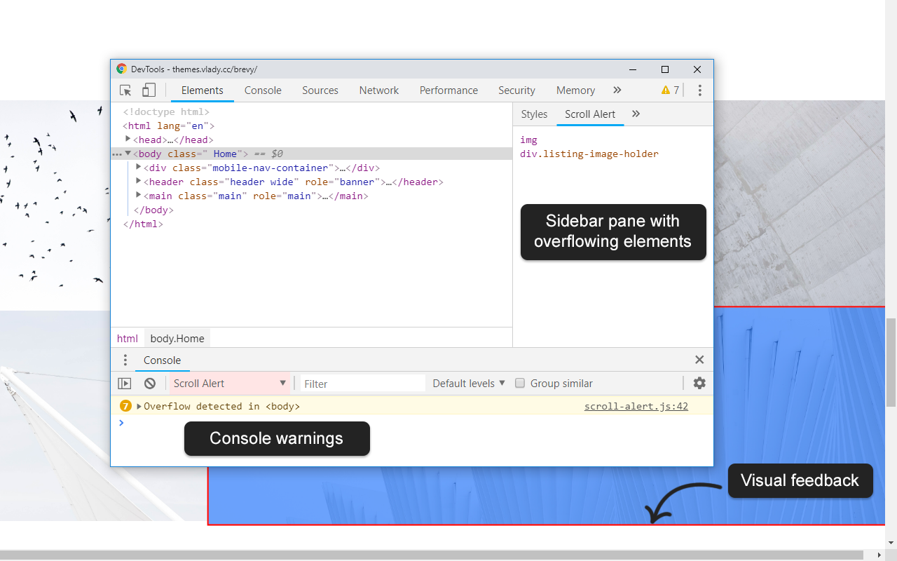 Scroll Alert for Chrome gallery image