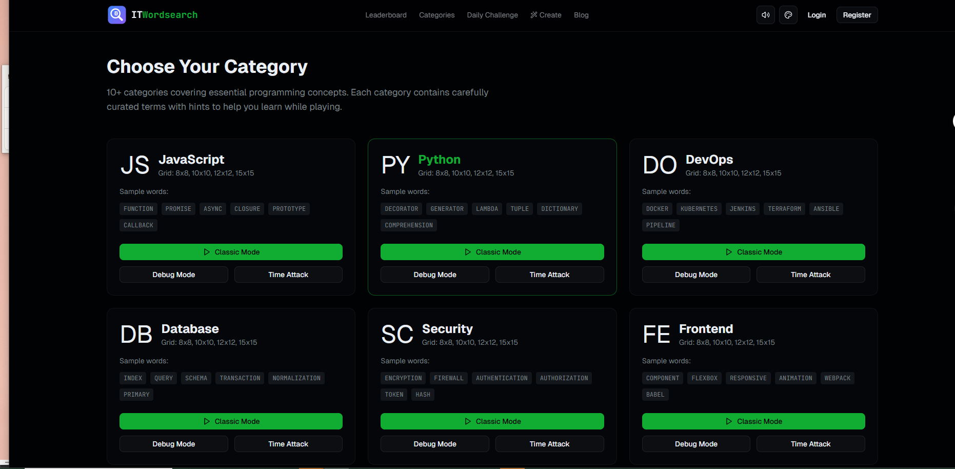 IT Wordsearch Labs - Screenshot 3 showing product features and functionality
