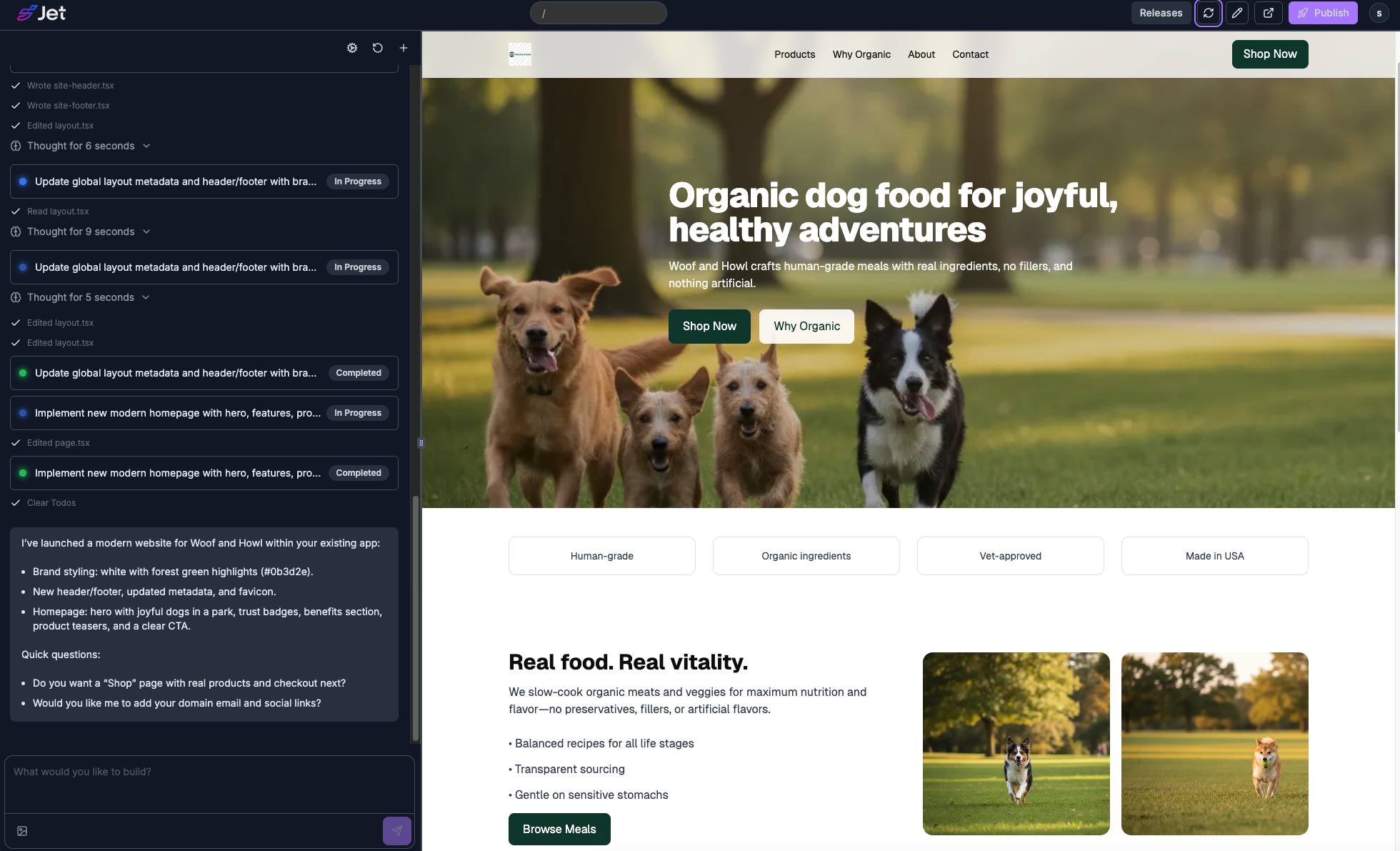Média Jet - Créer des sites Web, des applications et des flux de travail en discutant avec Jet AI 5