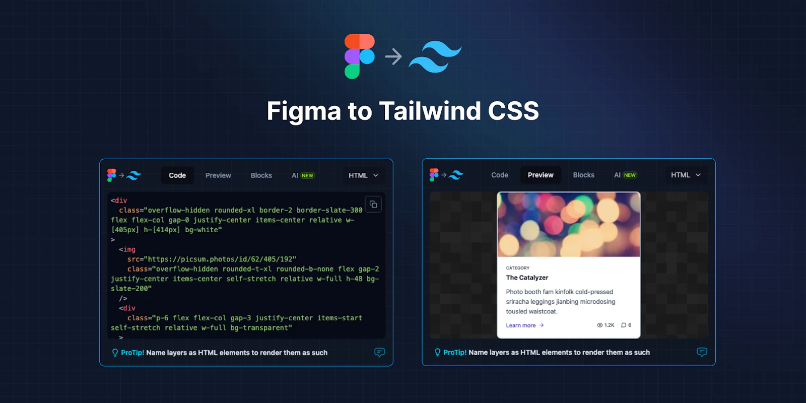 Figma to Tailwind CSS/Payload CMS/Astro screenshot 1