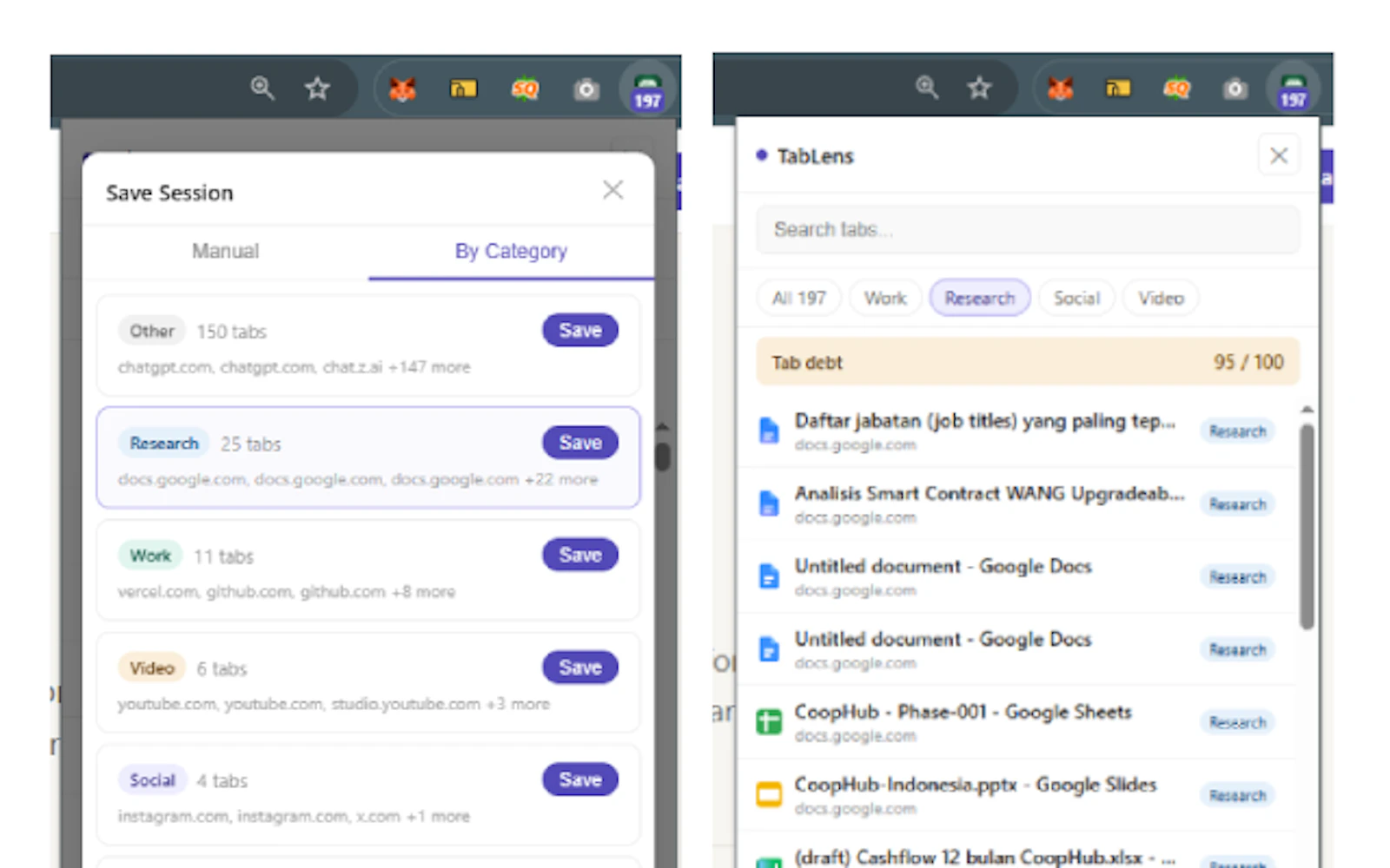 TabLens: Your browser tabs, organized. screenshot 3