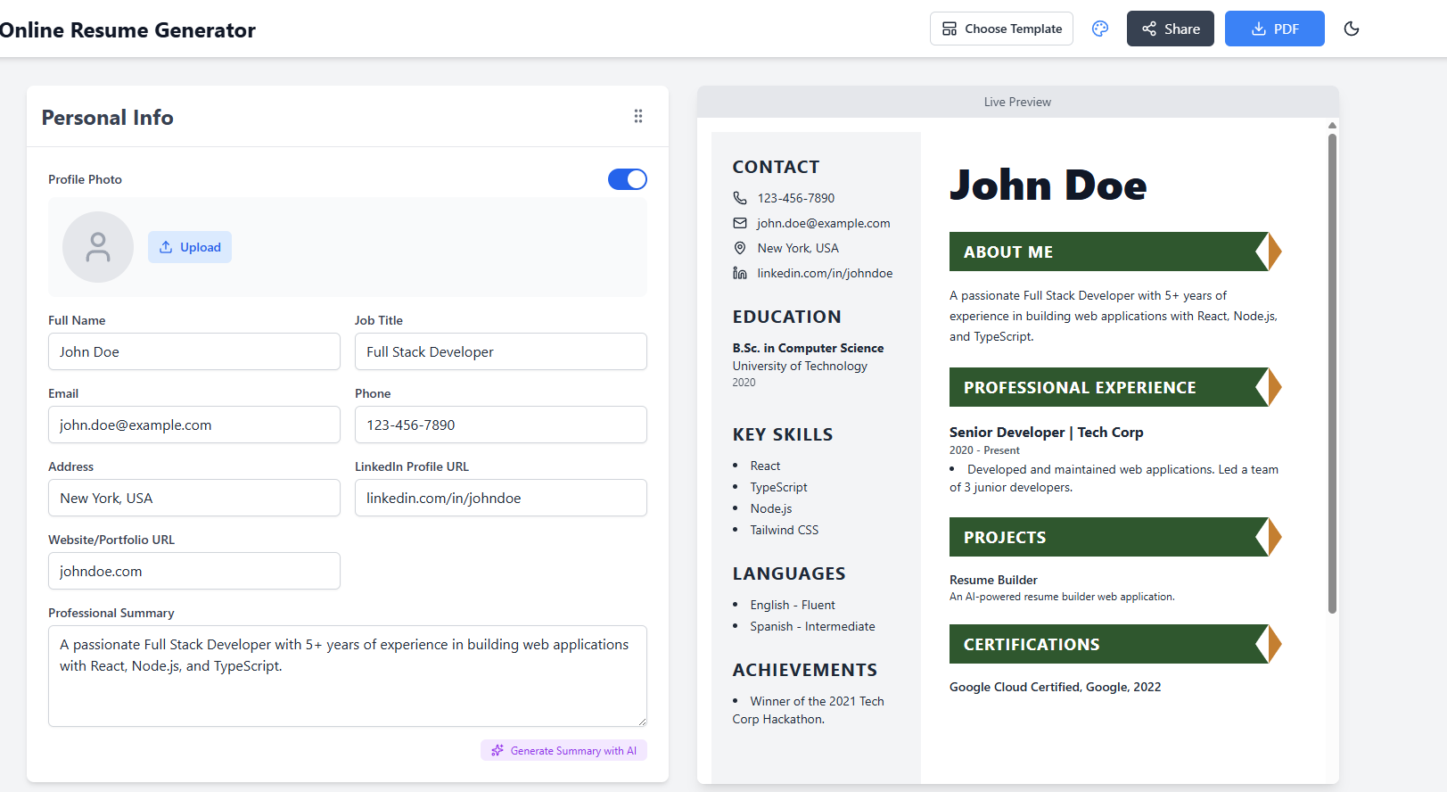Resume Builder gallery image