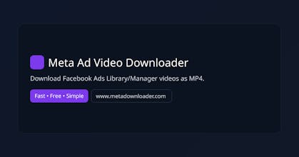 Meta Ad Video Downloader gallery image