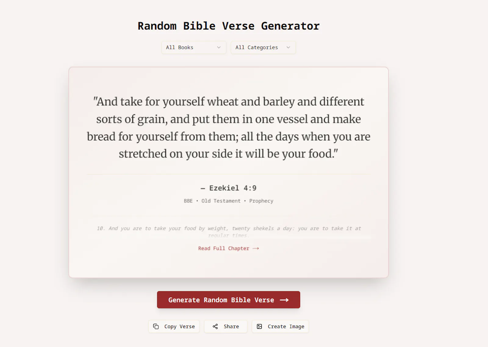 Random Bible Verse Generator screenshot 1