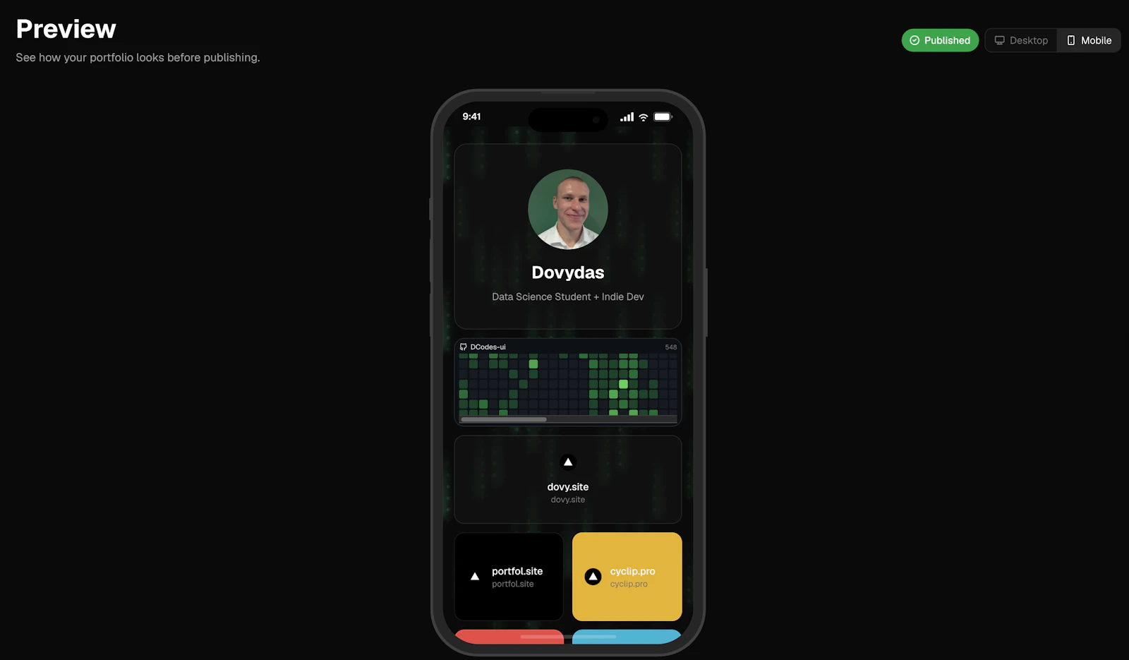 portfol.site screenshot 5