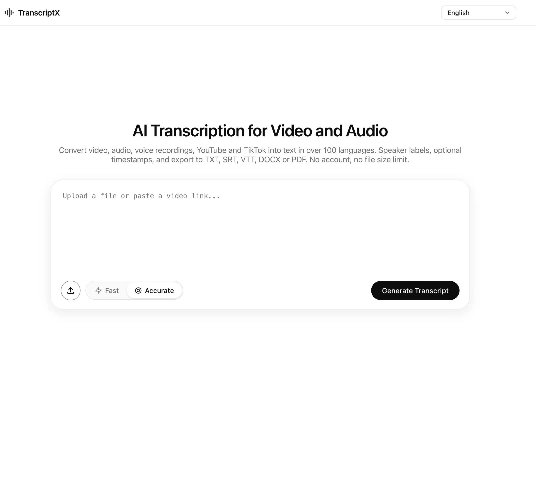 Ai Transcription 제품 배너
