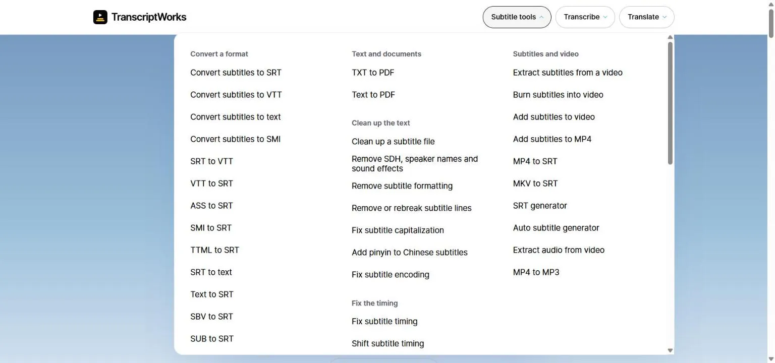 TranscriptWorks gallery image