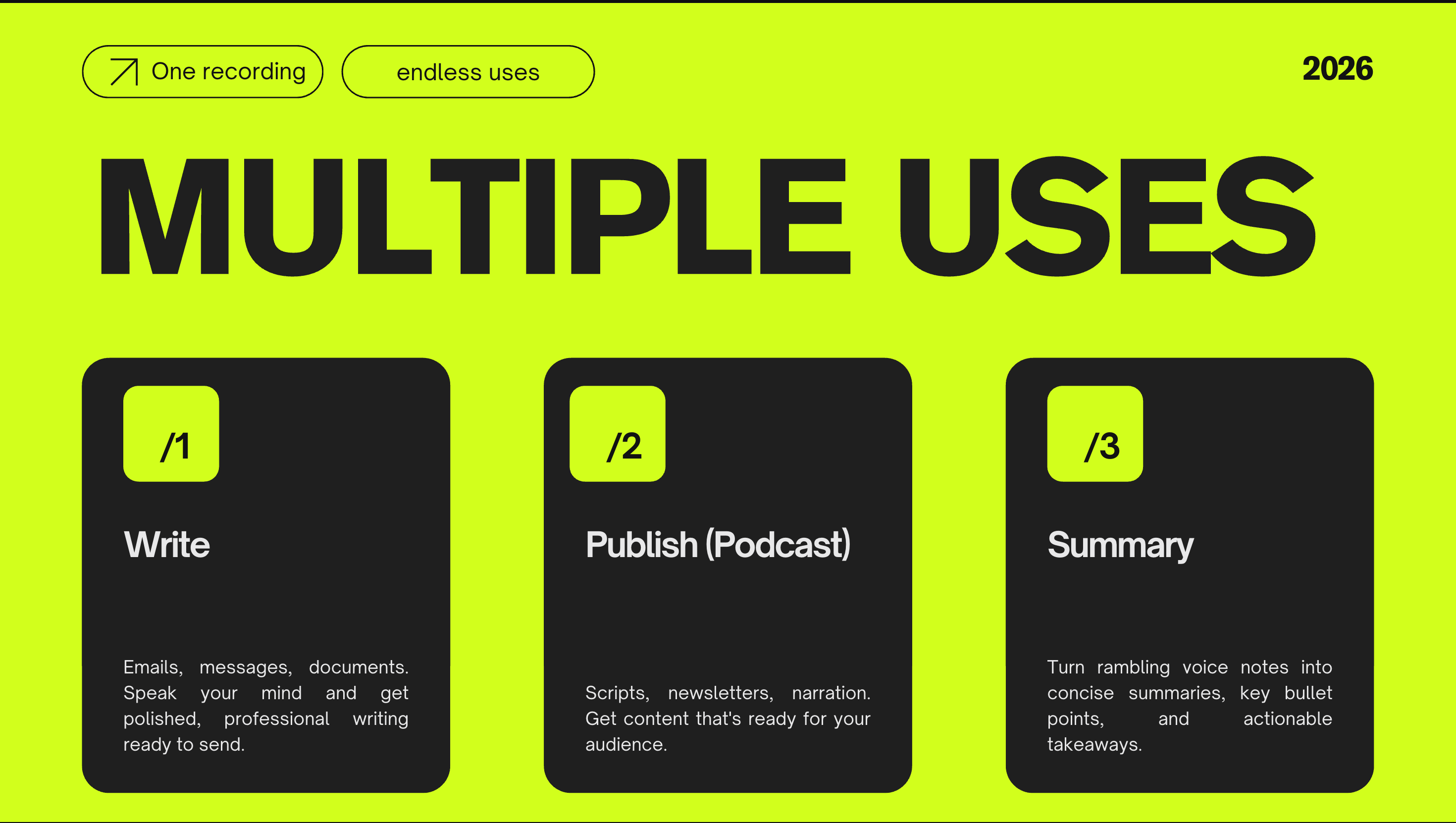 Scribbes — Speak once. Get everything. - Screenshot 3 showing product features and functionality