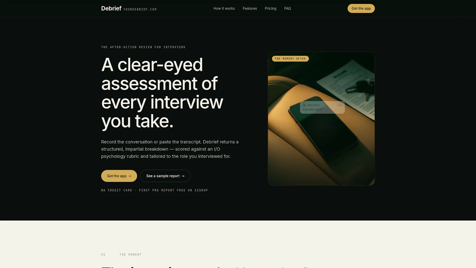 Debrief  screenshot 1