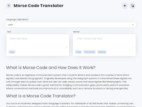 Multilanguage Morse Code Translator gallery image