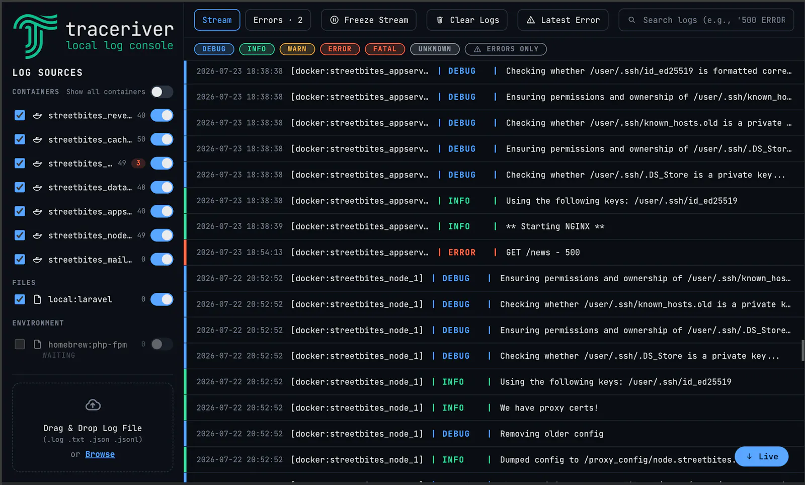 Traceriver Beta screenshot 1