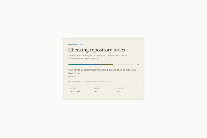 Tracebook screenshot 2