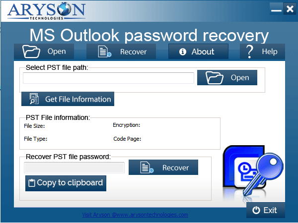 Aryson PST -wachtwoordherstel - Een krachtig hulpmiddel om vergeten Outlook PST -wachtwoorden te herstellen media 1