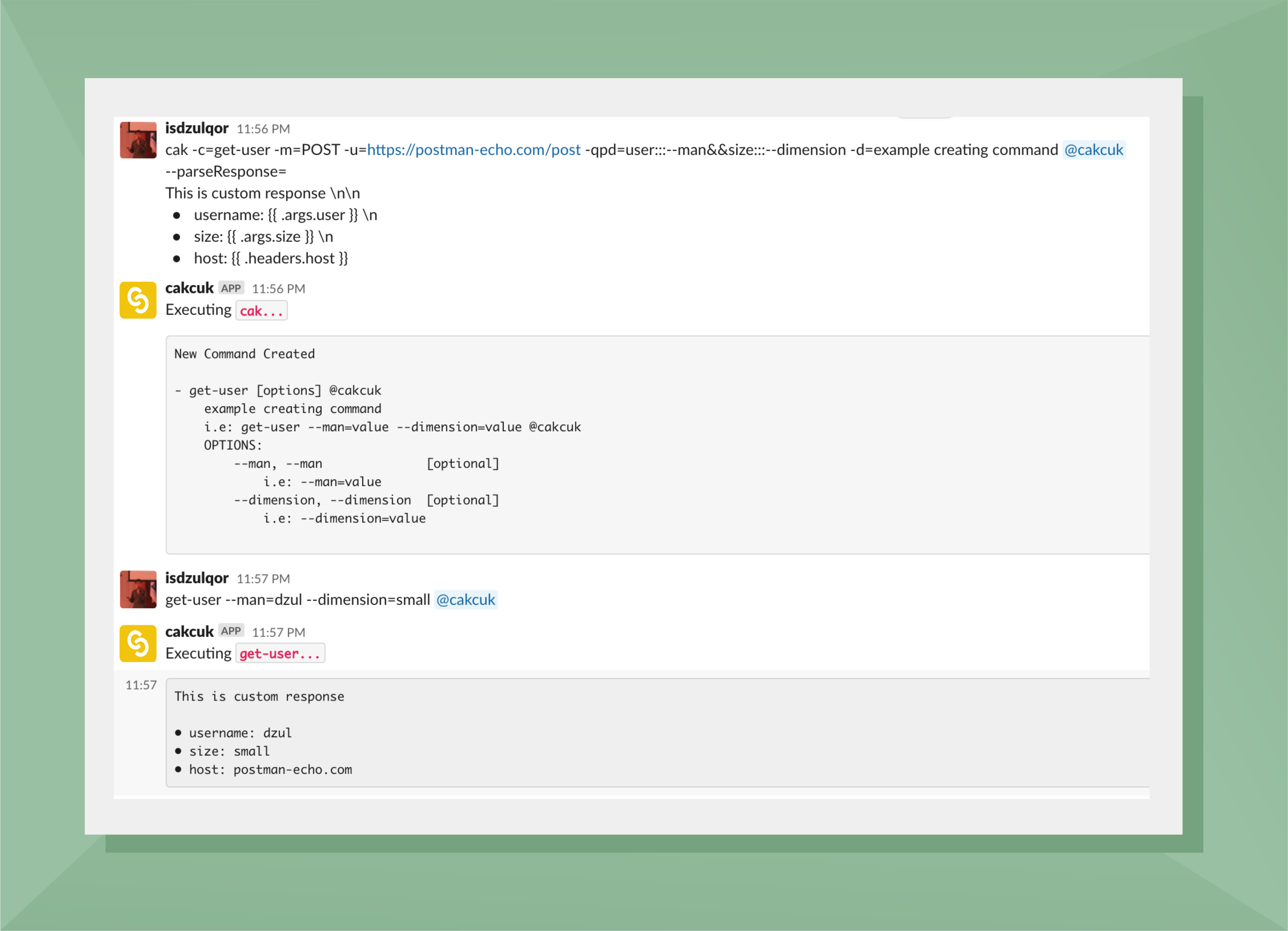 Cakcuk • Command Bot Interface gallery image