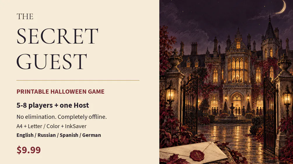 A printable vampire mystery game gallery image
