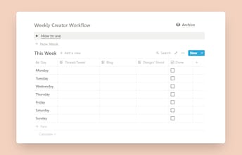 Notion Creator's GTD - 5 Templates gallery image