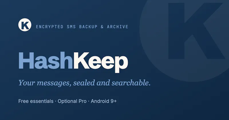 HashKeep screenshot 1