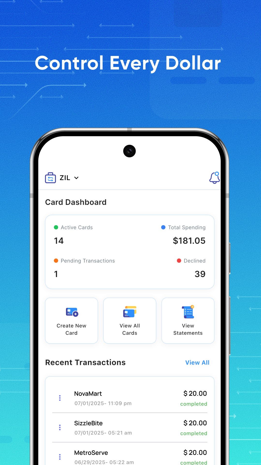 Média Carte virtuelle intelligente pour le contrôle des dépenses - Émettre des cartes virtuelles instantanément et gérer les dépenses facilement 3